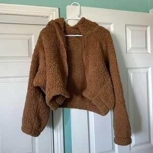 Fluffy cropped sweater